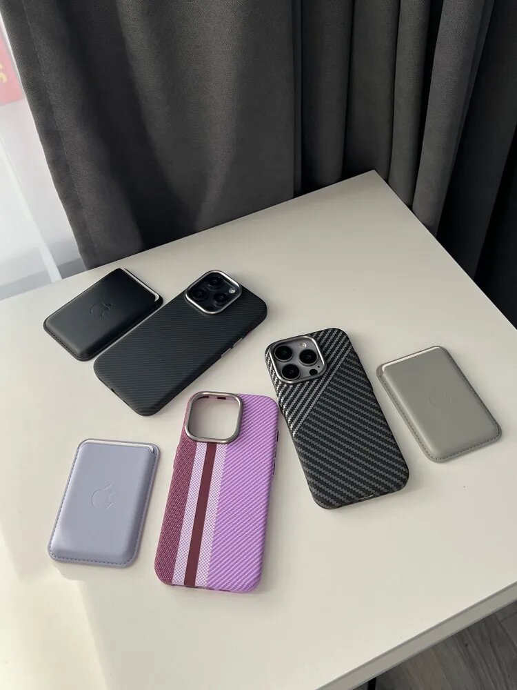 Чехол Savdo , карбоновый, для iPhone 13 pro золотистый — фото 1