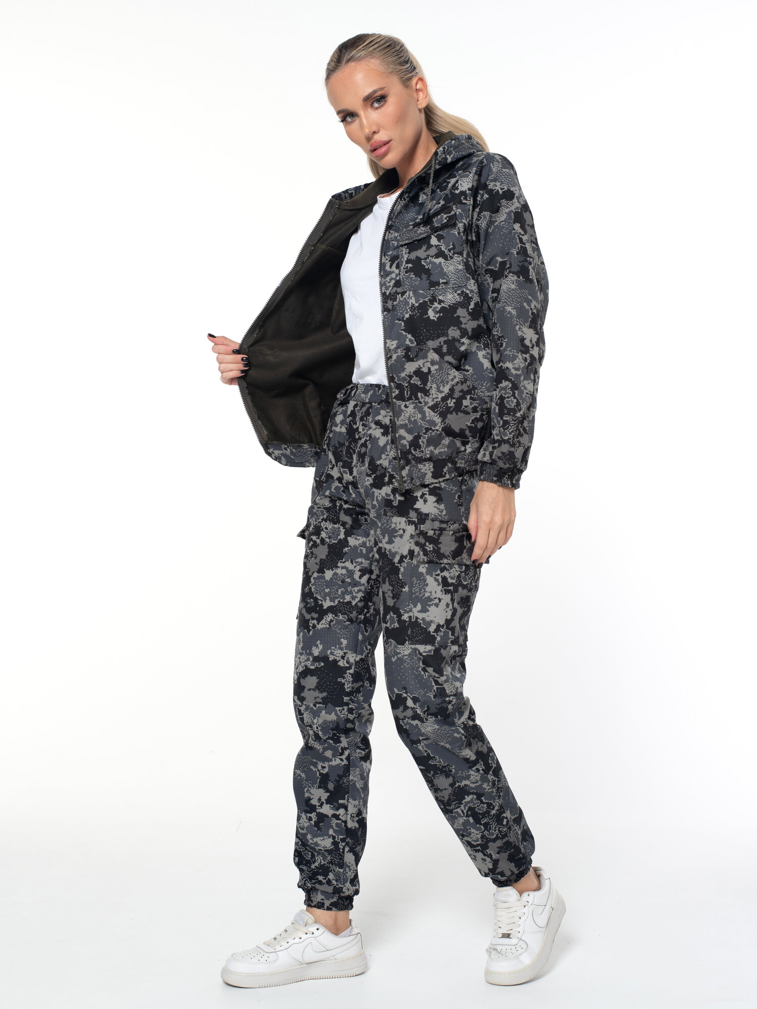 Женский костюм из Рипстопа на Флисе Размер 46 Рост 158-164 /Женский рыболовный костюм/Женский рабочий костюм