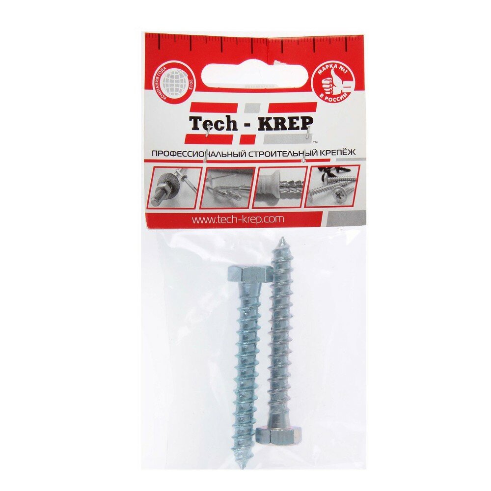Болт сантехнический Tech-Krep оцинкованный 8х60 мм 2 шт
