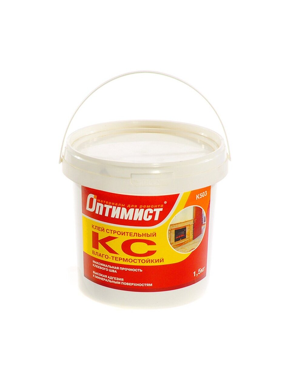 Клей Оптимист строительный водостойкий однокомпонентный 1.5 кг K503 КС