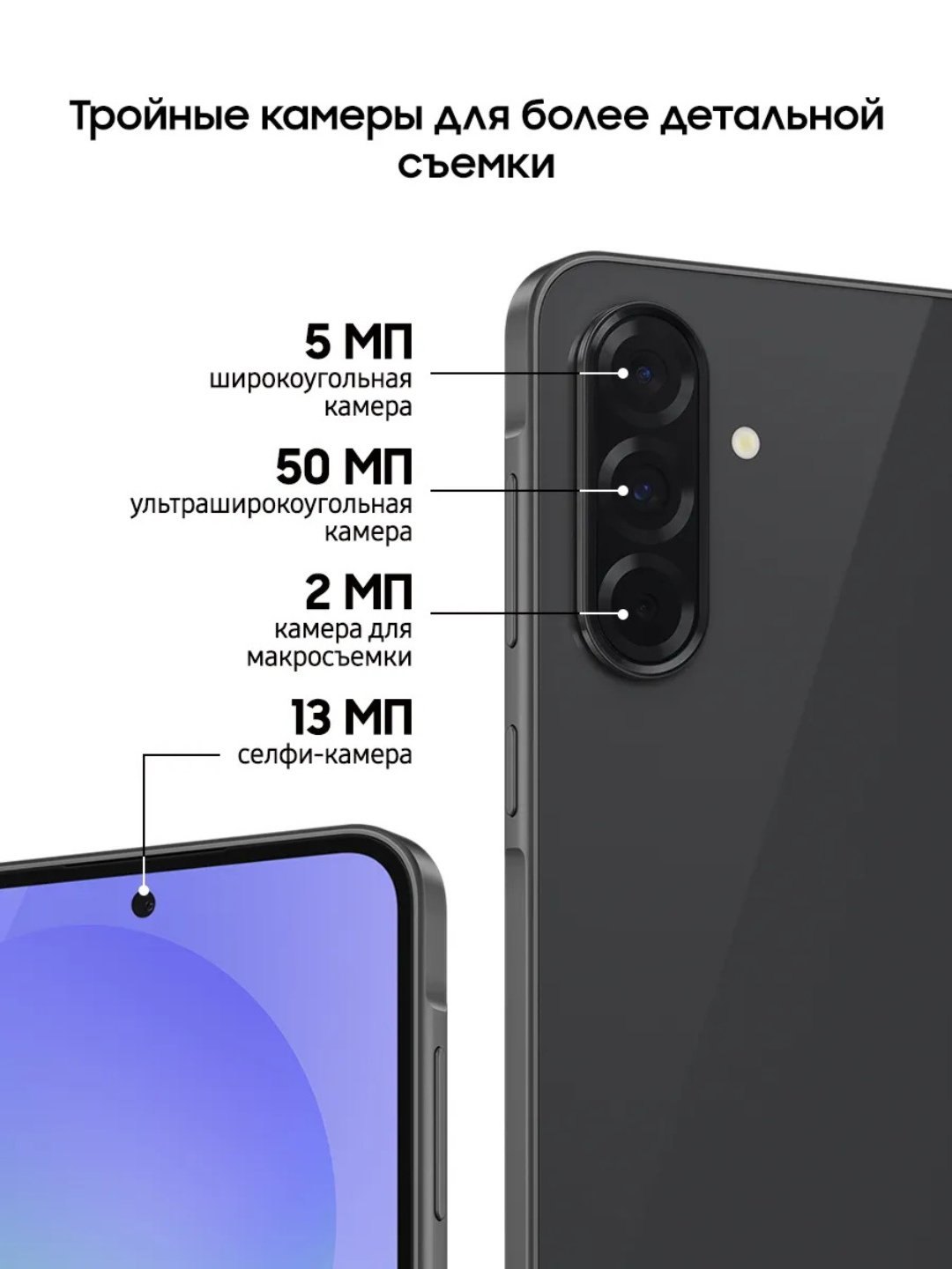 Смартфон Samsung Galaxy A17 8/256 6.7", Super AMOLED, 5000 мАч, 25Вт, синий — фото 1