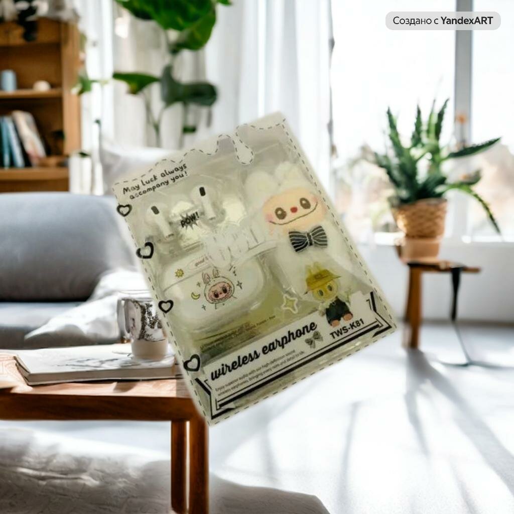 Наушники Labubu K81, беспроводные, Bluetooth 5.3, влагозащита, шумоподавление, детские