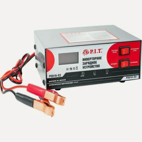 Изображение товара Зарядное инверторное устройство P.I.T. PZU10-C2 12/24 В, 6-100 Ач, 180 Вт, дисплей