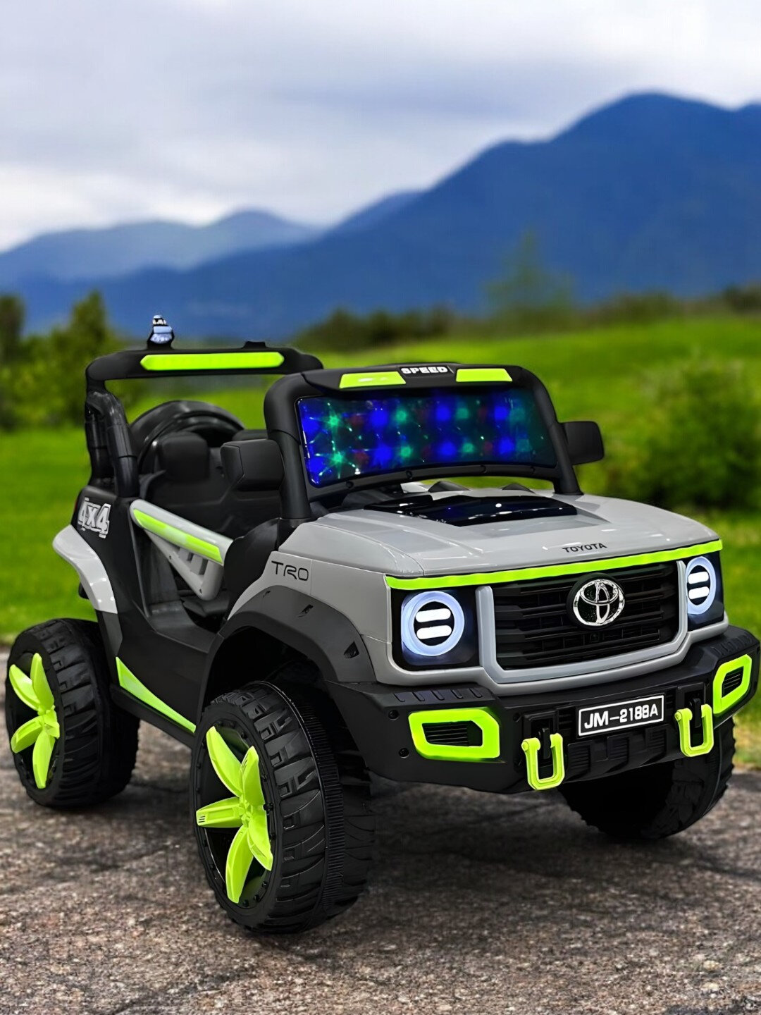 Детский электромобиль, с радиоуправляемым пультом BIGG до 75 кг - Серый