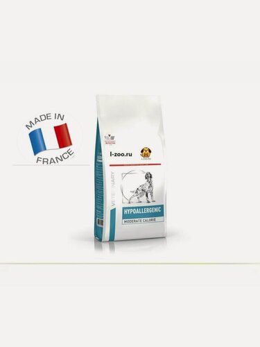 Изображение товара Hypoallergenic Moderate Calorie (1,5кг) Корм сухой полнорационный диетический для собак, применяемый при пищевой аллергии или пищевой непереносимости некоторых ингредиентов и нутриентов