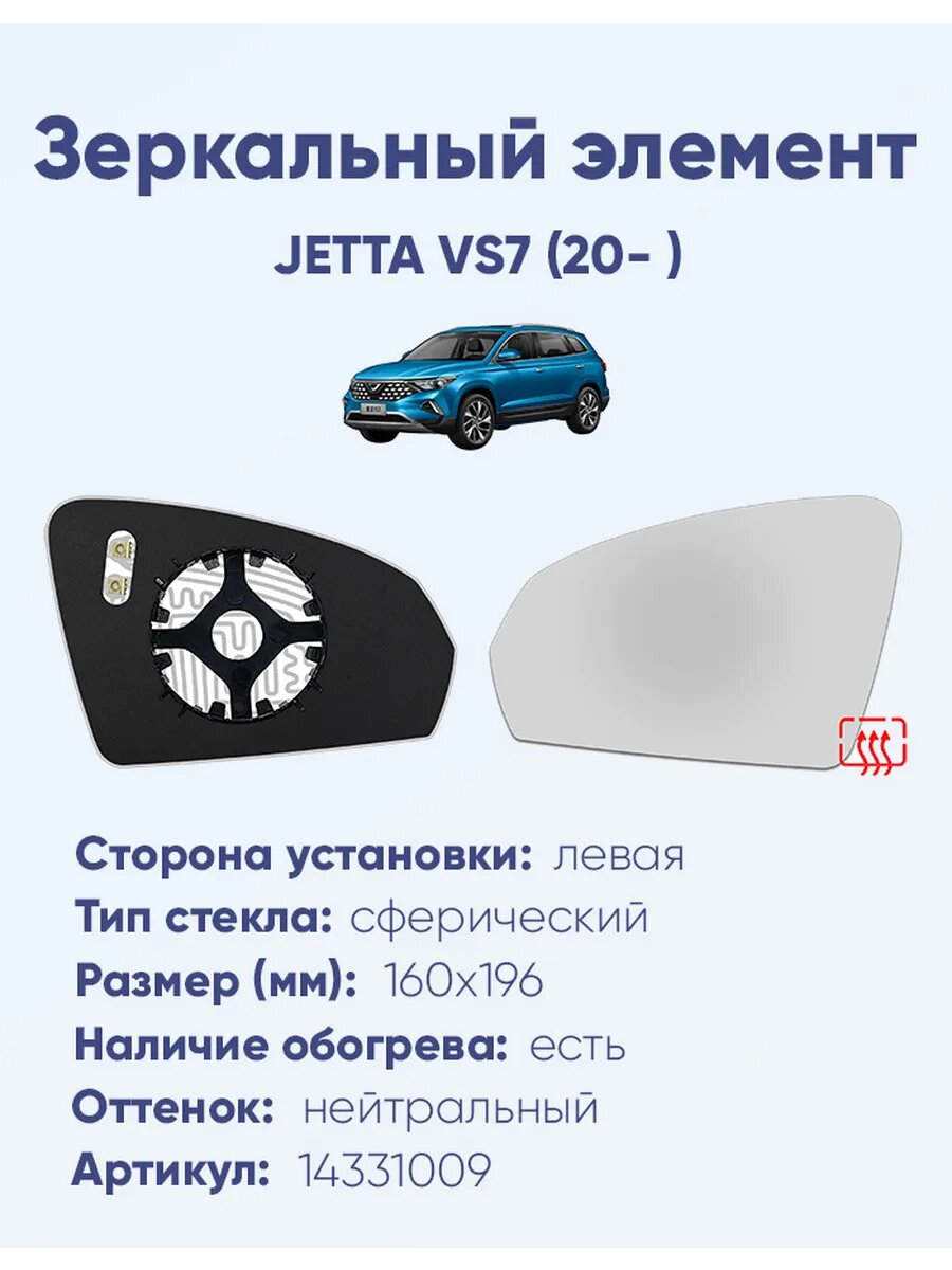 Зеркальный элемент левый JETTA VS7 (20- )A48771908