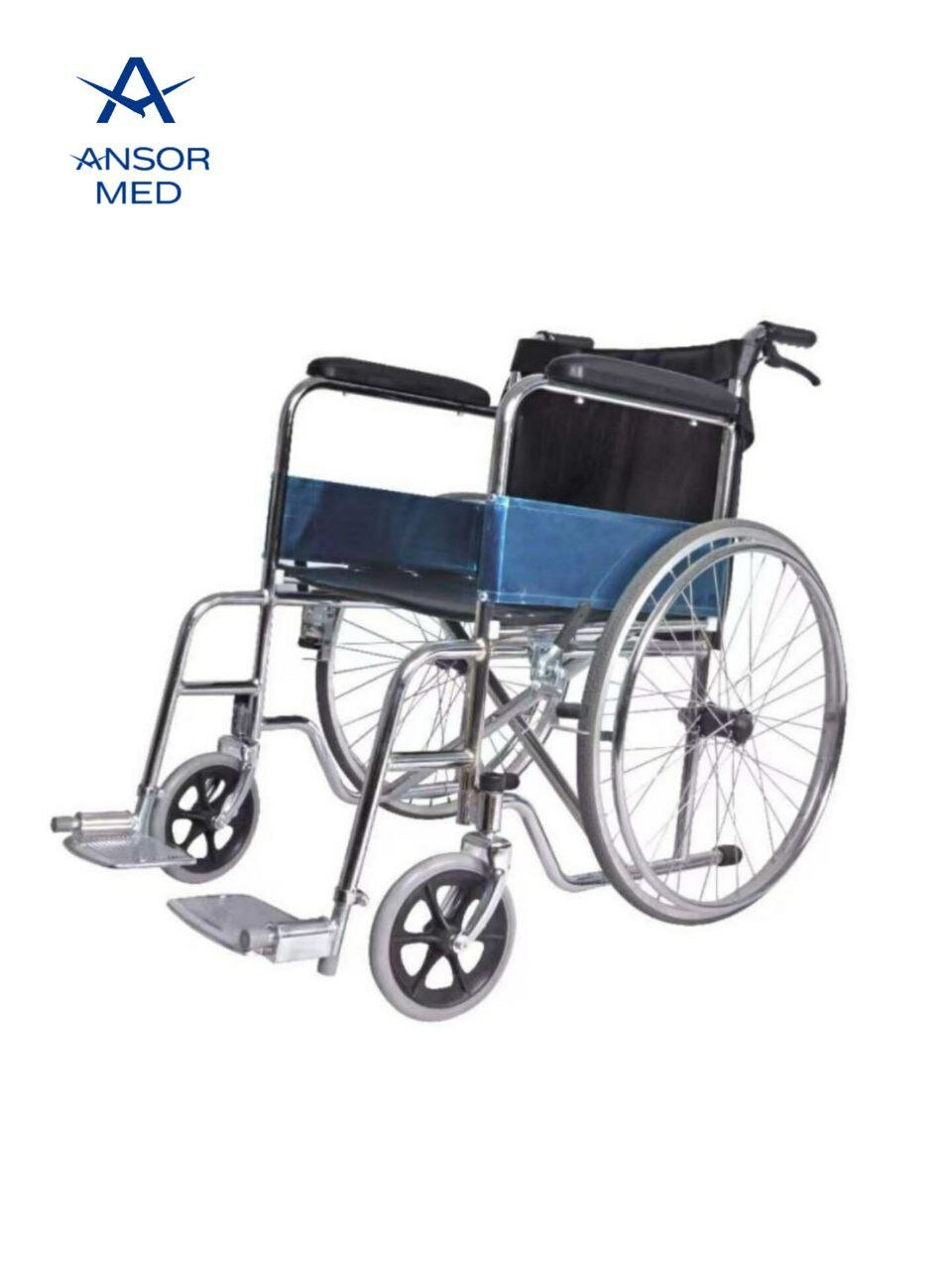 Инвалидная коляска, механическая, складная