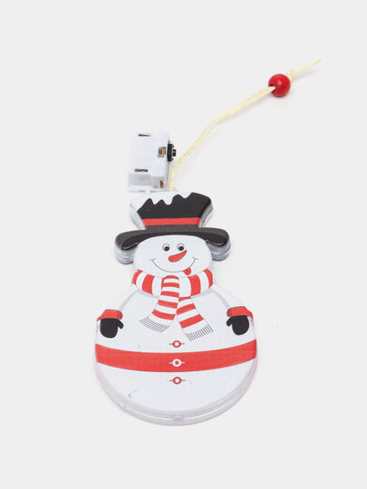 Новогодняя ёлочная игрушка для украшения ёлки или дома. Очень красиво светится .1шт . снеговик