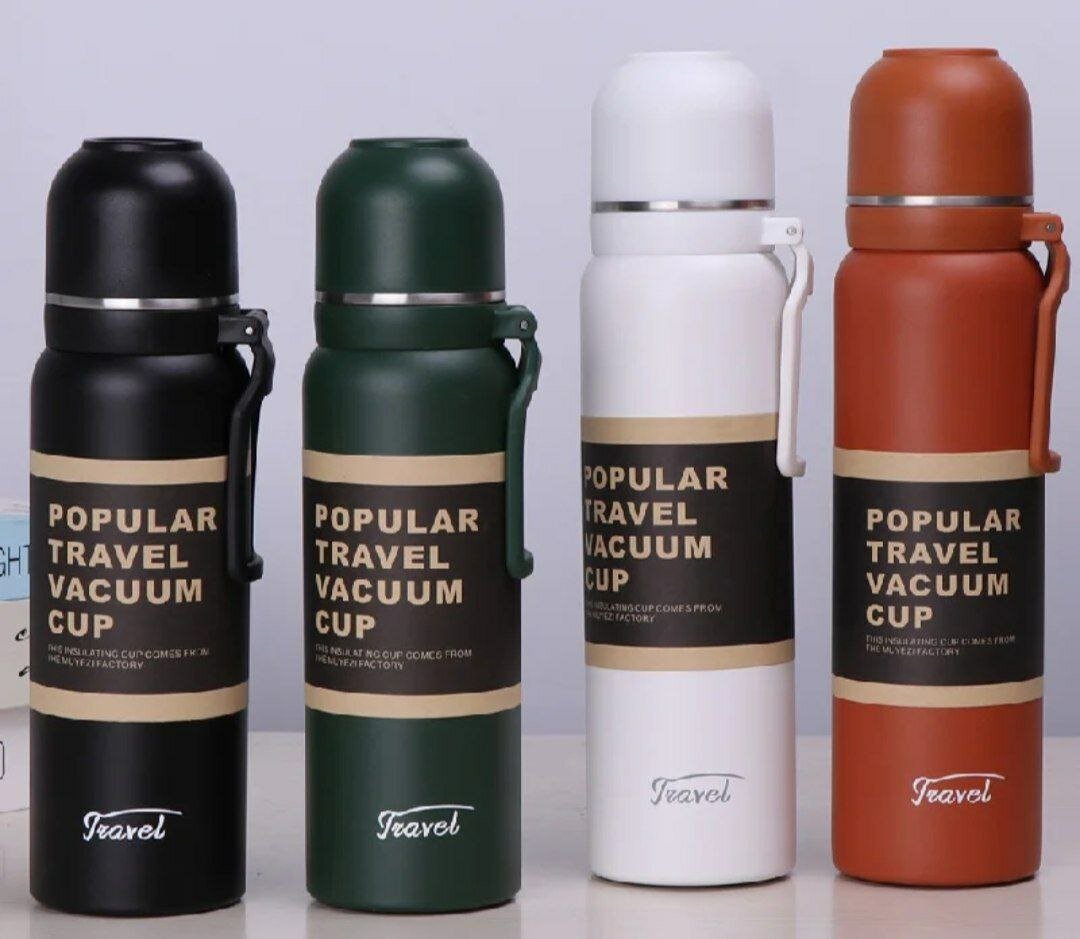 Термос со спортивной трубкой, для взрослых, детей и школьников, разные 850мл