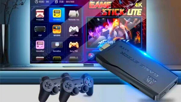 Картинки Консоль игровая приставка для телевизора Game Stick lite, 20000ретро игр, 4K , игры Nintendo , Sega, PS1