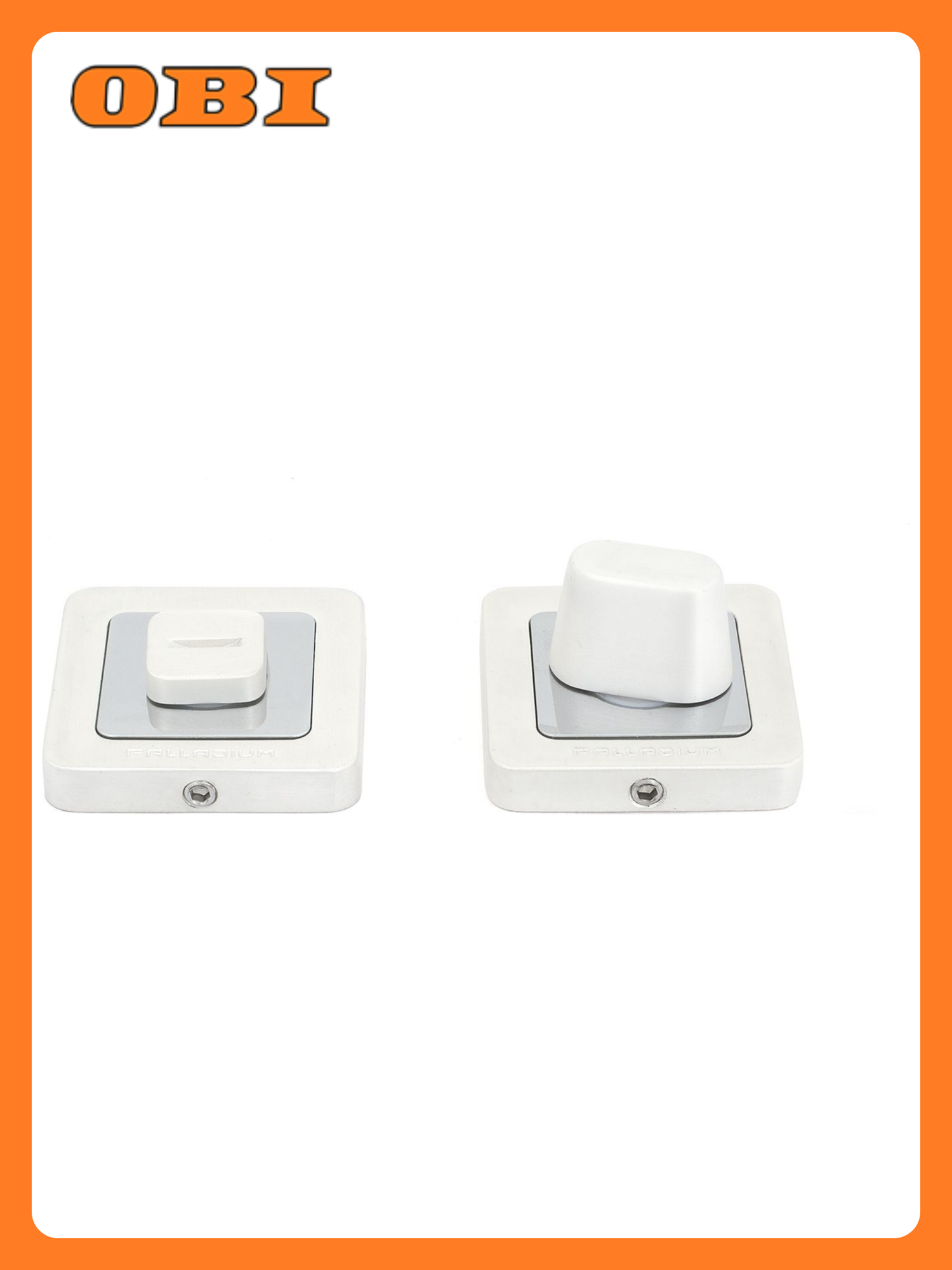 Завертка Palladium E BK накладная квадратная белая 10 лет гарантии