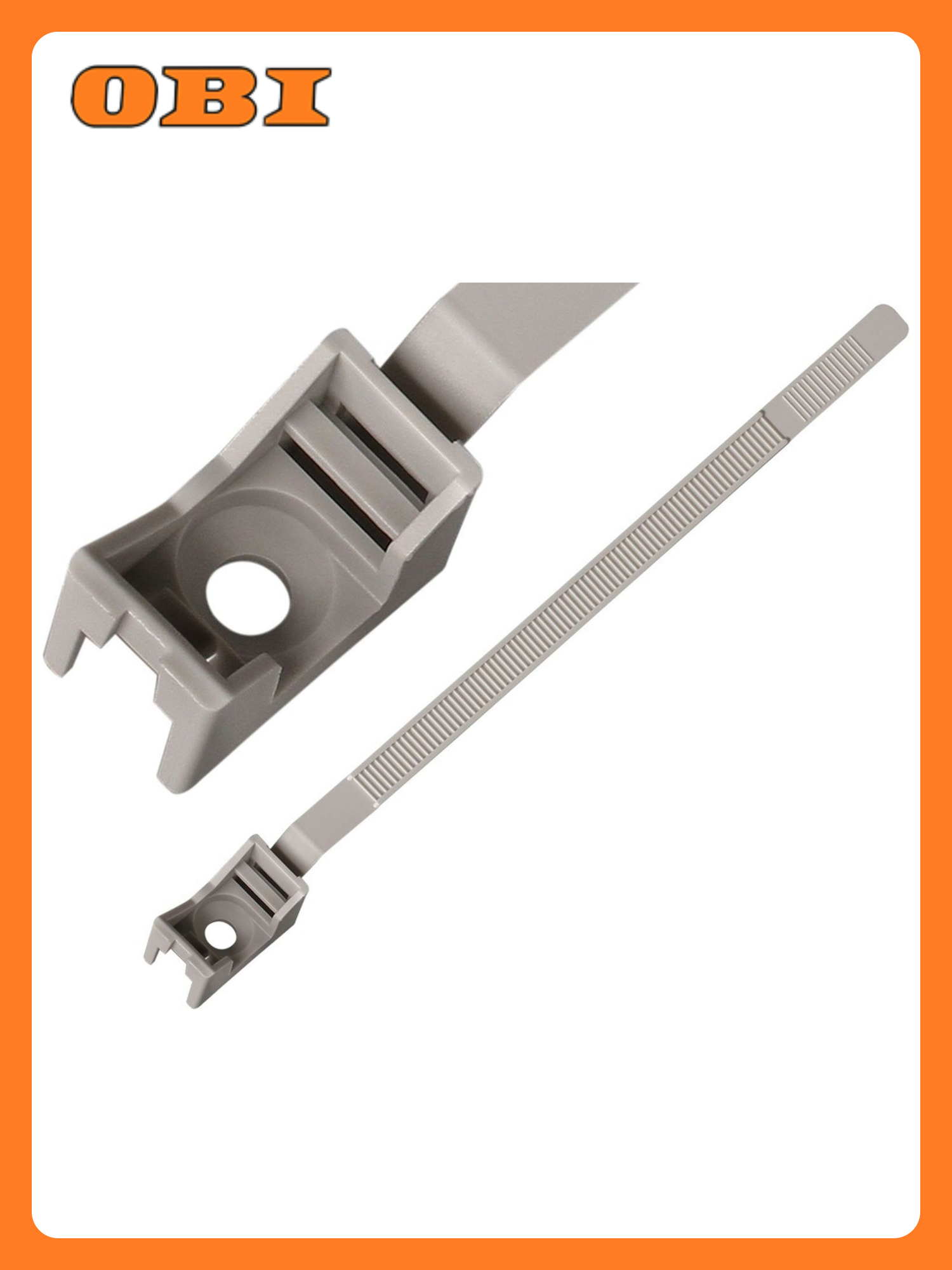 Стяжка Европартнер PRNT для труб и кабелей нейлон 25см серая 30шт