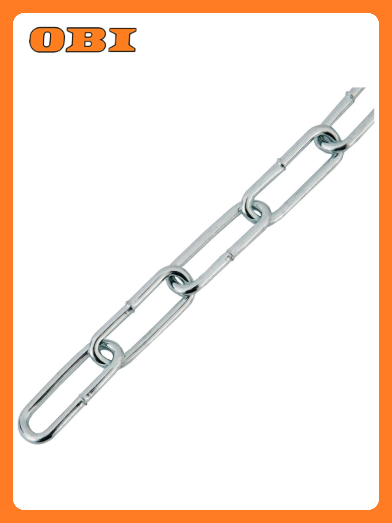 Цепь Tech-Krep DIN763 оцинкованная сталь длина 3 м серебристая