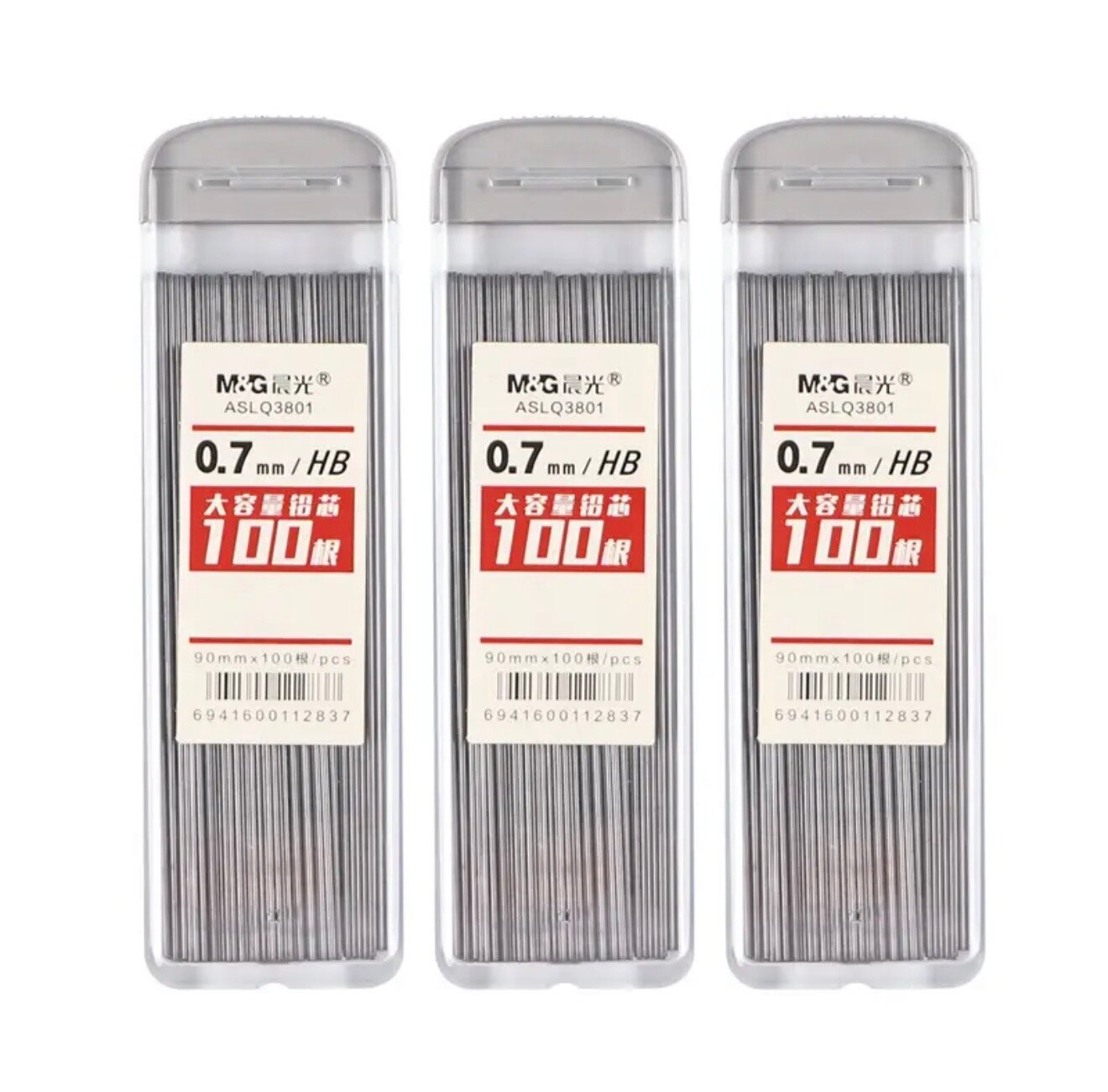 Грифель M&G HВ, для механических карандашей, 0.7 мм, в упаковке 100 шт x 90 мм.