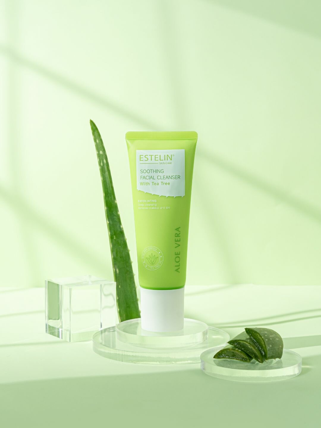 Пенка для лица с алоэ вера Estelin Aloe Vera Soothing Facial Cleanser, 120 г