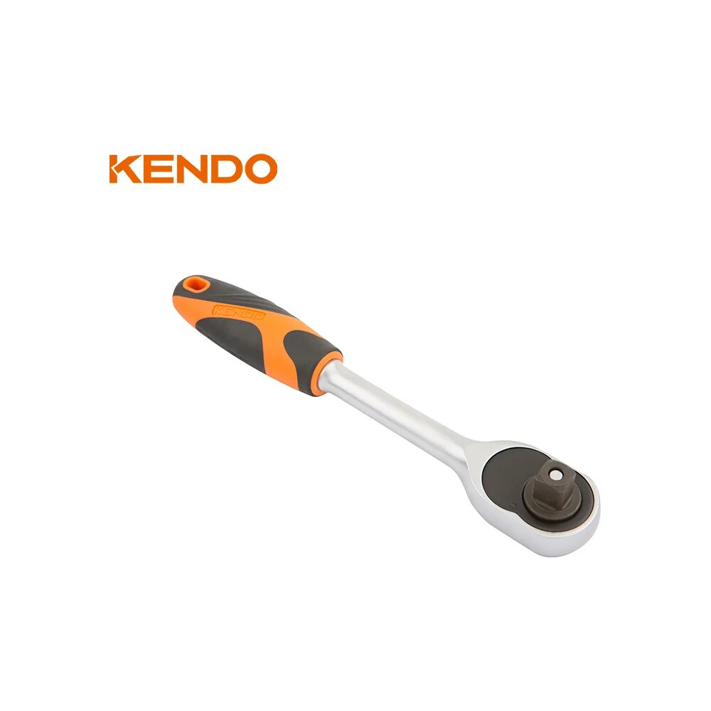 Ключ-трещотка KENDO 230 мм, зубьев 72, 1/4 16101, с крепежом — фото 1