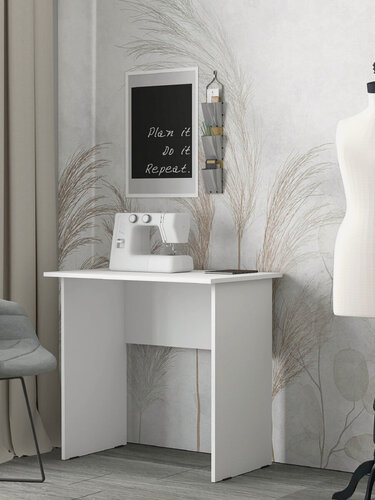 Изображение товара Стол рабочий письменный с большой столешницей 80*50 см, ЛДСП, белый