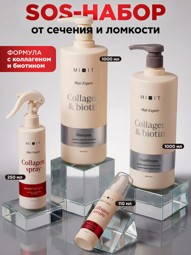 Изображение товара Набор для восстановления волос MIXIT шампунь, бальзам, спрей и сыворотка