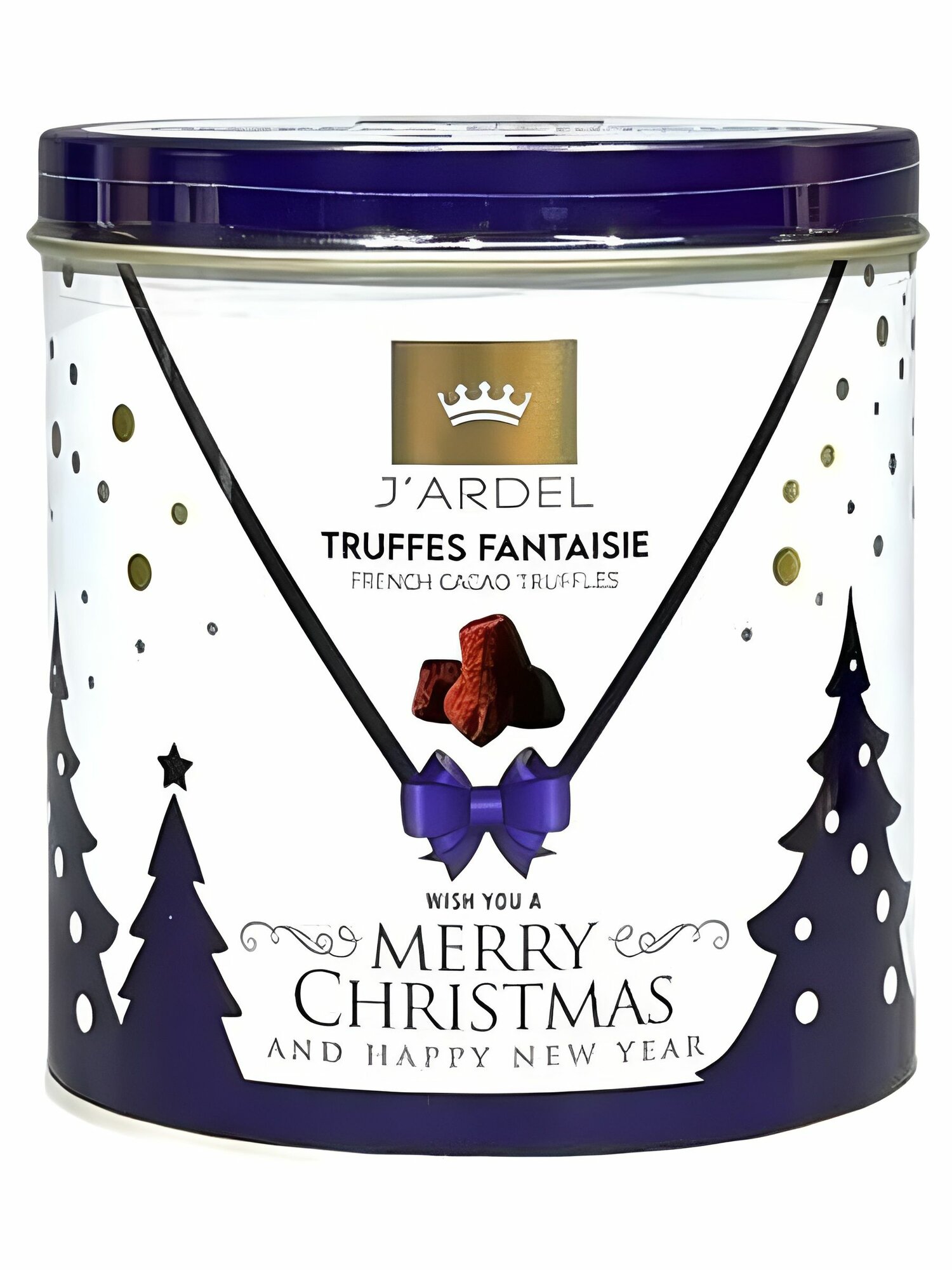 Французские трюфели "J Ardel" новый ГОД с апельсиновыми цукатами ж/б 200г