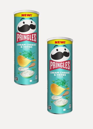 Изображение товара Чипсы картофельные Pringles Cream Cheese & Herbs, с вкусом сливочный сыр с зеленью 165г х 2 шт (Европа)