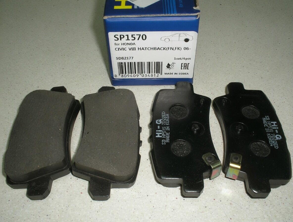 Колодки тормозные HONDA CIVIC VIII Hatchback 06- задние SP1570 Sangsin brake арт. SP1570