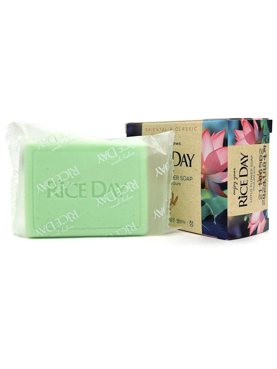 LION Мыло туалетное с экстрактом лотоса Rice Day Soap Cheong 100 г