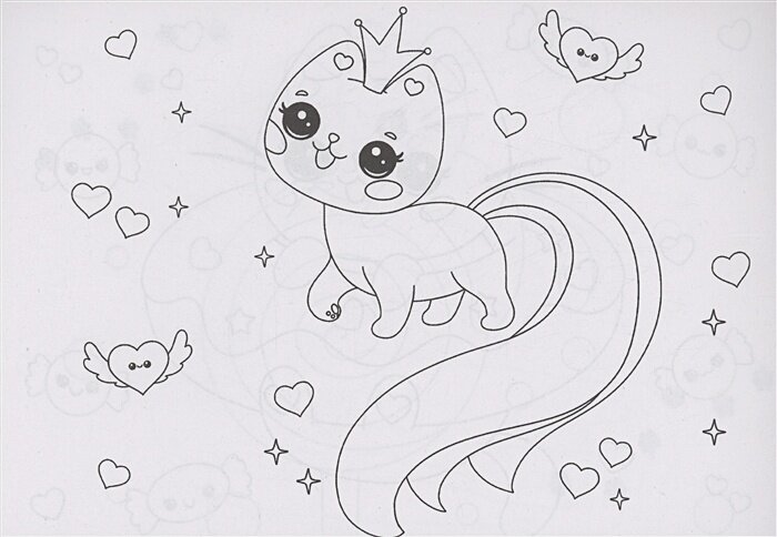 Раскраска. Котики — фото 1