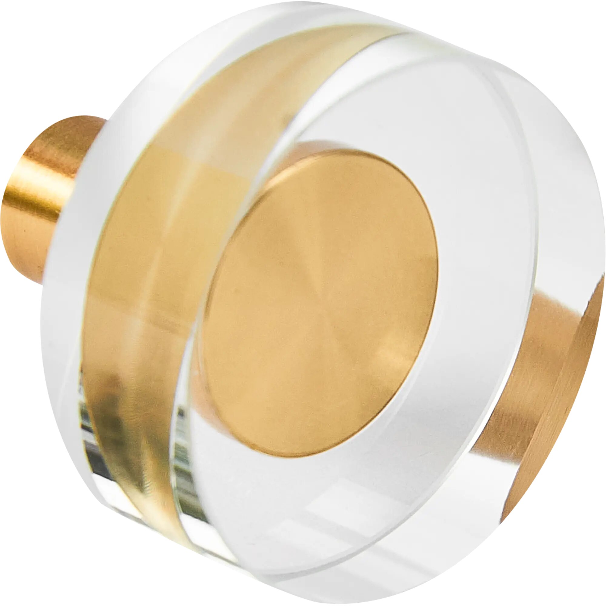 Ручка-кнопка мебельная Inspire ø30 мм круг цвет прозрачный