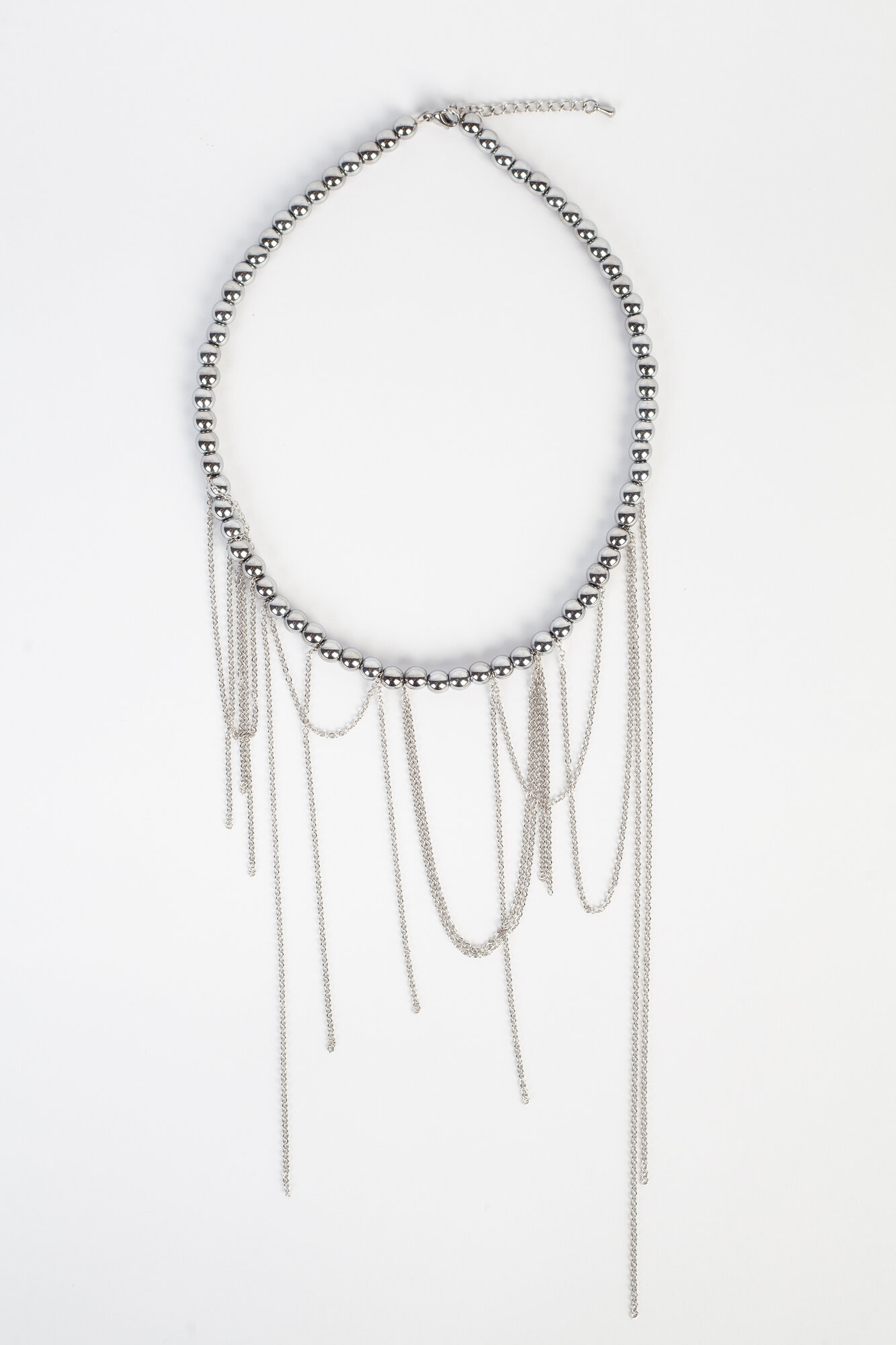 Колье FETISH, длина 41 см, серебристый металлик — фото 1