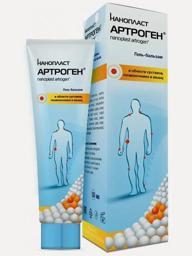 Изображение товара Гель-бальзам Нанопласт Артроген от травм, ушибов и растяжений, 50 мл