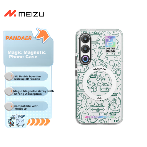 MEIZU PANDAER Wilderness Magnetic Antibacterial Shockproof Phone Case Electronic Oasis for MEIZU 21 IML Printing Click Button Module Full Coverage Structure 2449₽
