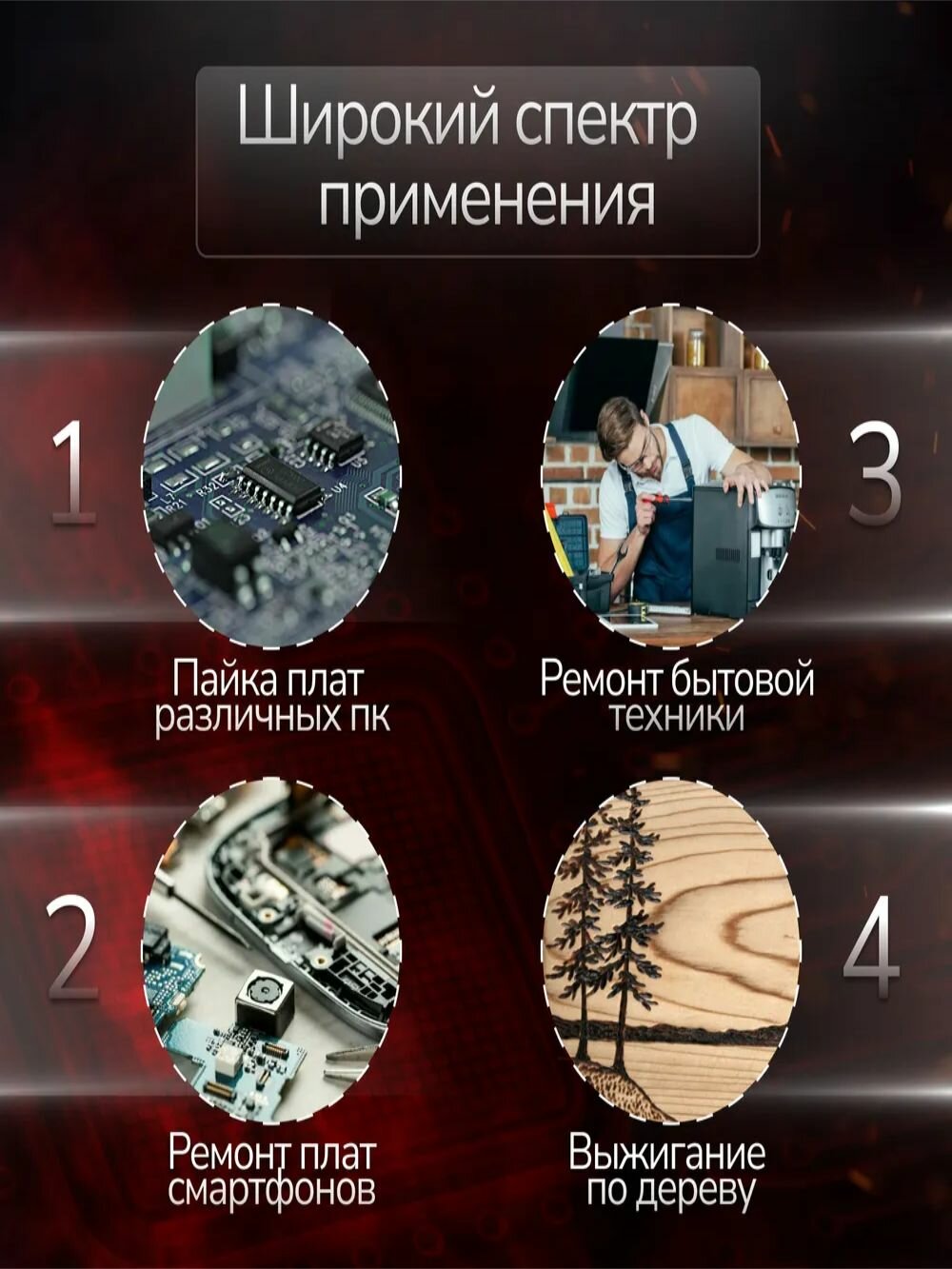 Электрические Паяльники Набор паяльника JCD 908S 80W с регулируемой температурой.