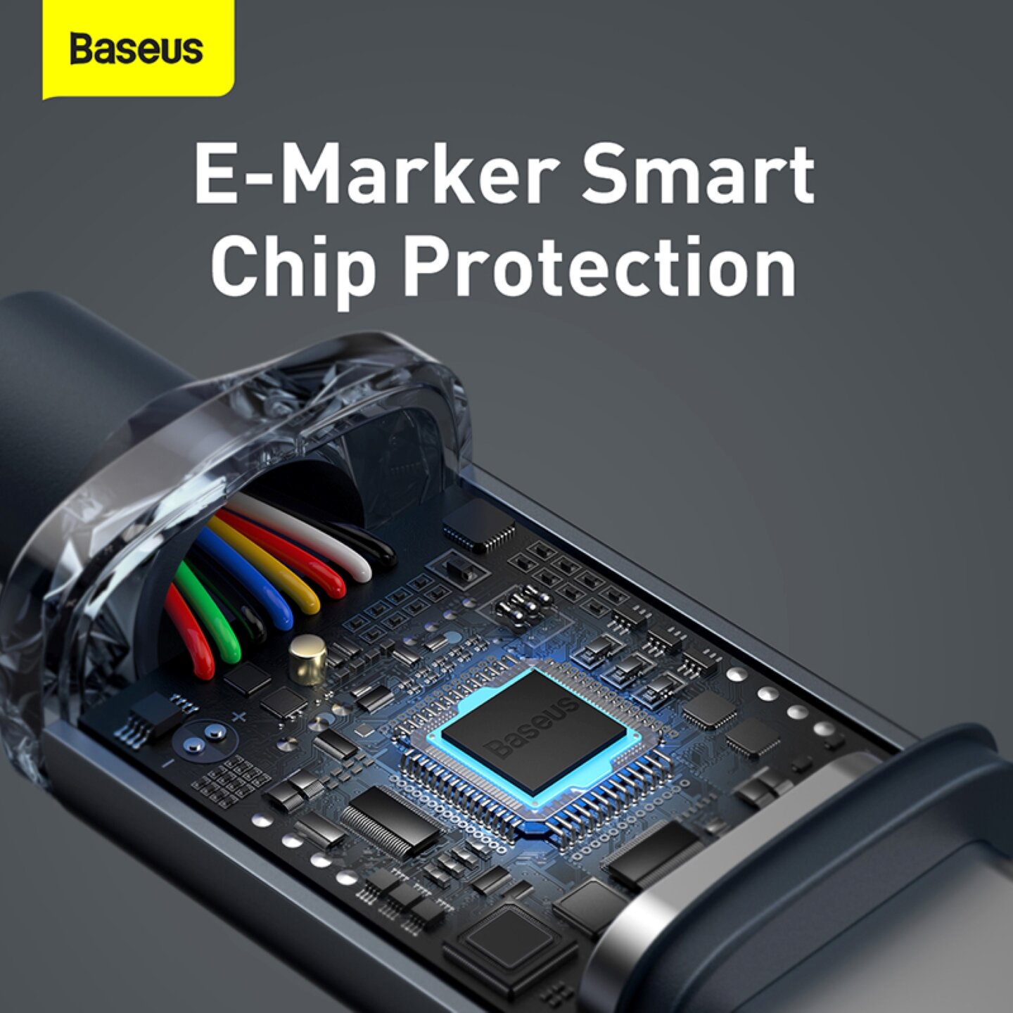 USB кабель BASEUS CAJY000601 100W Crystal Shine, USB-C на USB-C, быстрая зарядка, 1.2м — фото 1