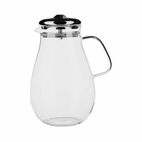 Кувшин термостойкий с крышкой и стрейнером; 1,8л; D 14,5, H 22, L 11,7см.