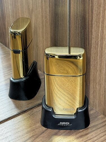 Изображение товара Профессиональный шейвер для бритья электробритва мужская DiBiDi PRO LEVEL, золотой, встроенный триммер, LED-экран