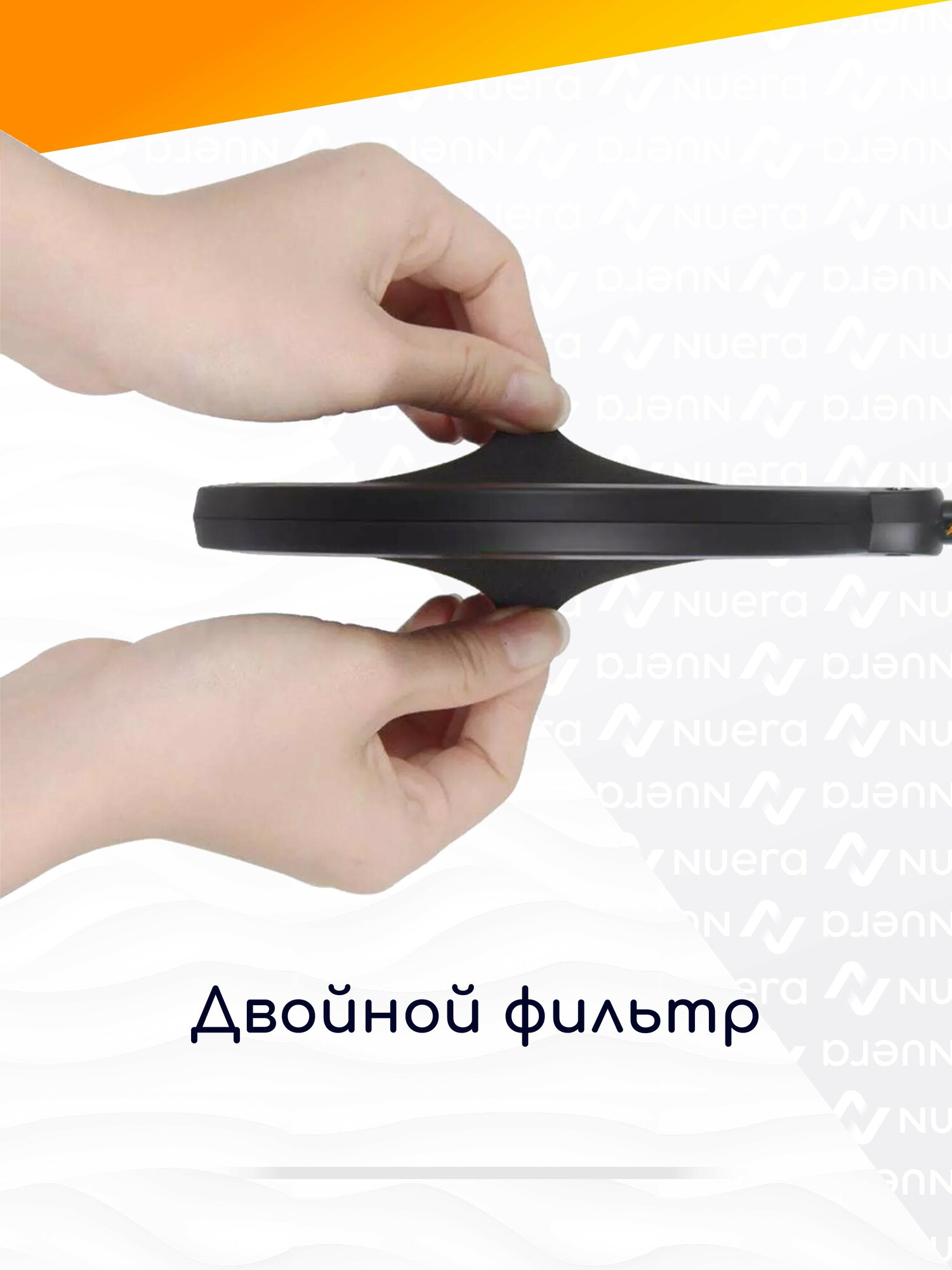 Двойной нейлоновый поп-фильтр для микрофона, черный / диаметр 15,5 см / гибкий держатель на струбцине — фото 1