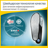 B.Well Стельки ортопедические FW-607 , р-р: 44, цвет: серый / черный