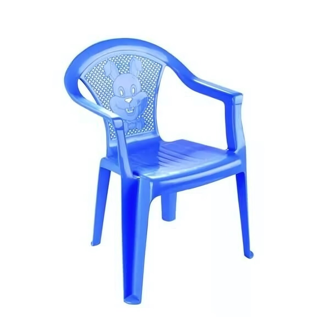 Стульчик детский "Малыш" голубой перламутр комфортный с подлокотниками