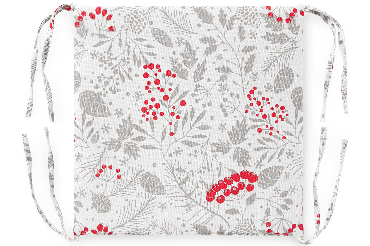 Подушка-галета Зимняя рябина 35х35 см