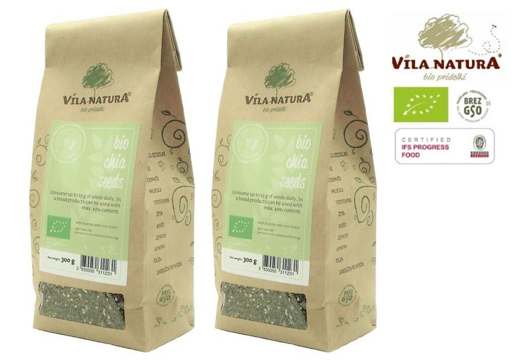 Семена чиа био Vila Natura Словения 2х300г