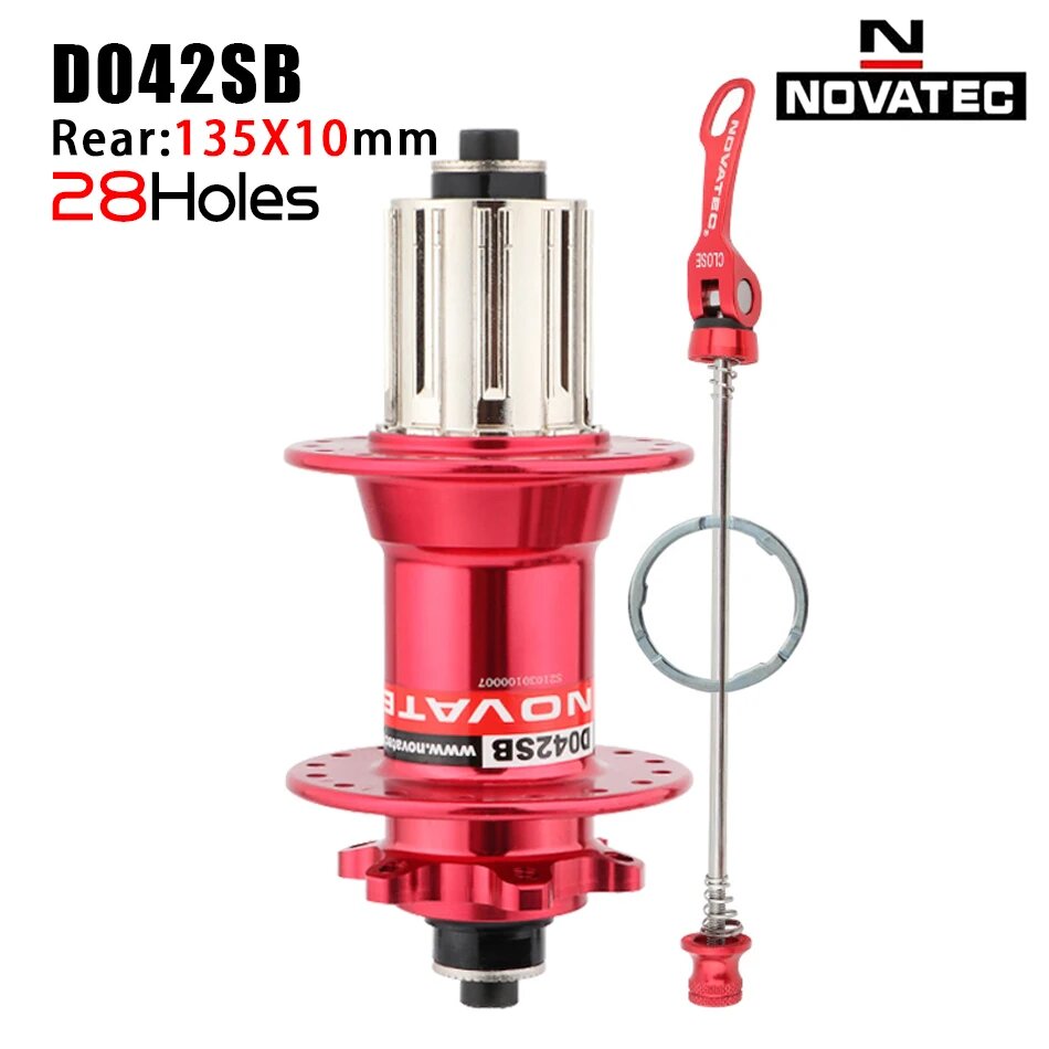 GOLDIX Втулка для горного велосипеда NOVATEC D041SB D042SB 32/36 отверстий черная, Красный