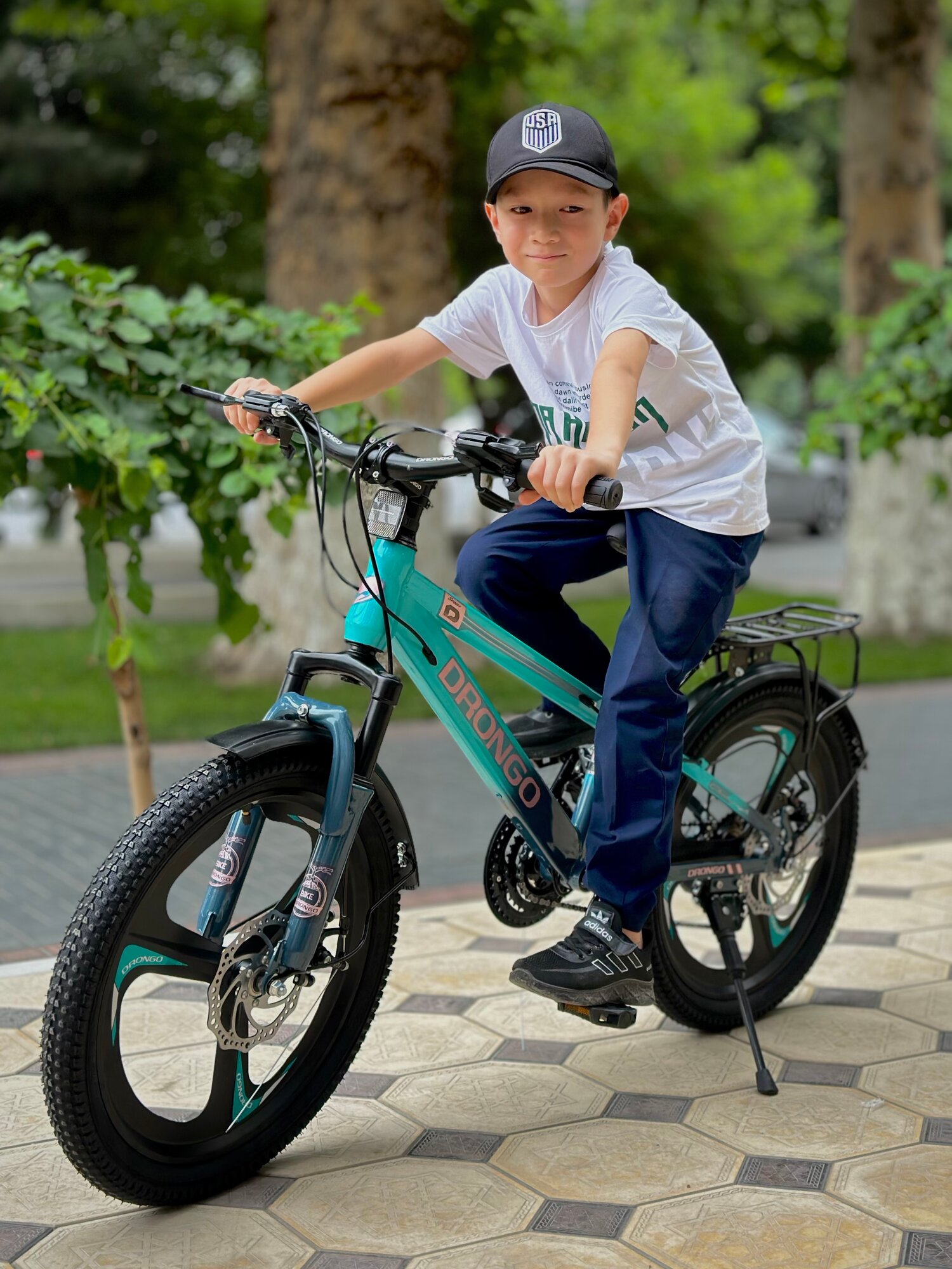 Велосипед детский Drongo 20" Pulado, 115–140 см, 6–9 лет, ножной и ручной тормоз, рама металл