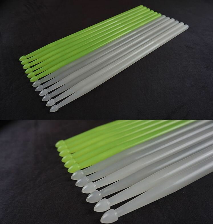 Барабанные палочки 5A, светящиеся в темноте, нейлоновые идеальный выбор для выступлений и репетиций в стиле рок, поп и джаз — фото 1