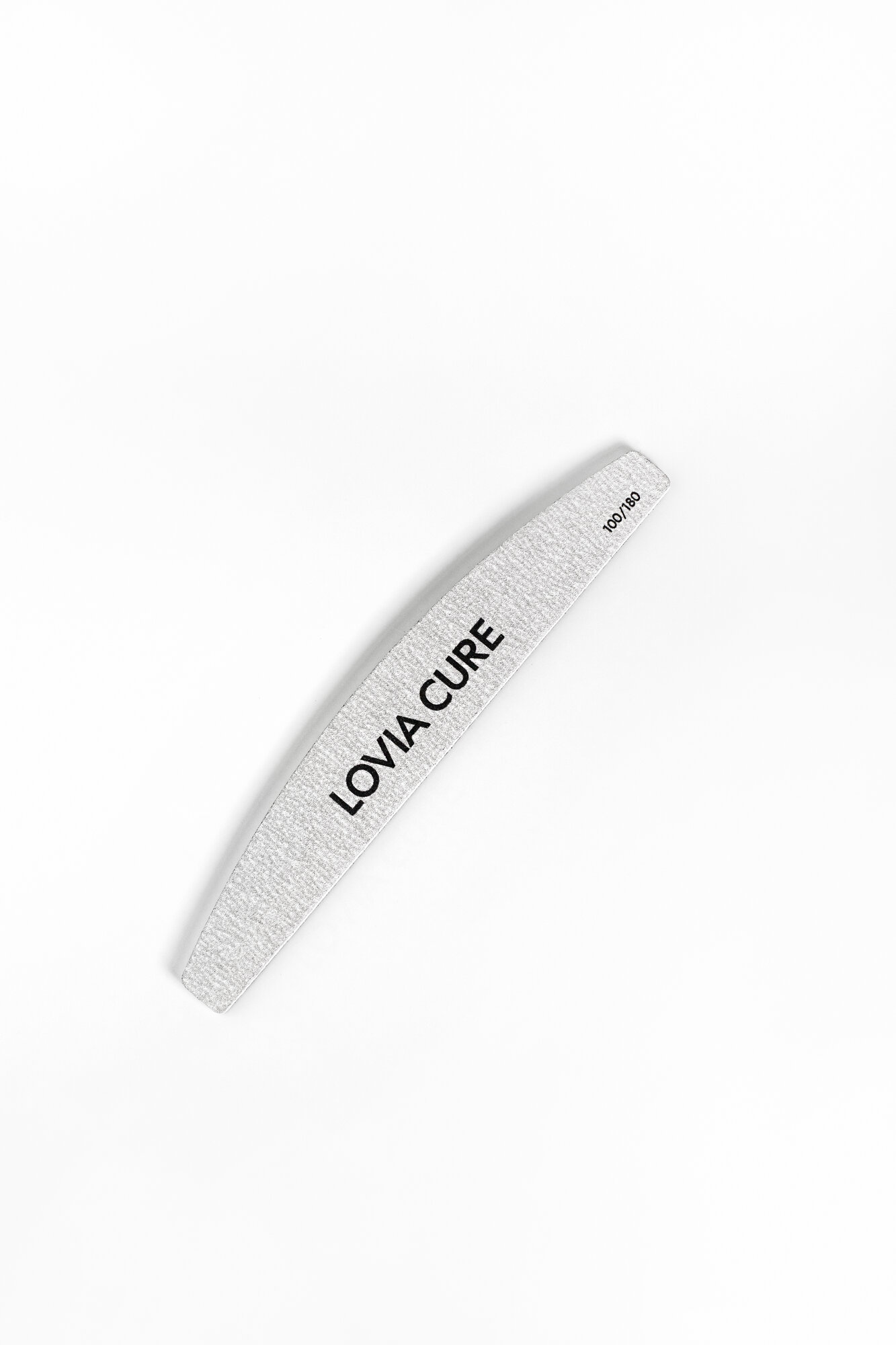 П.05. Баф для ногтей 100/180 Grey полукруг/Buff for nails 100/180 Gray half circle, LOVIA CURE