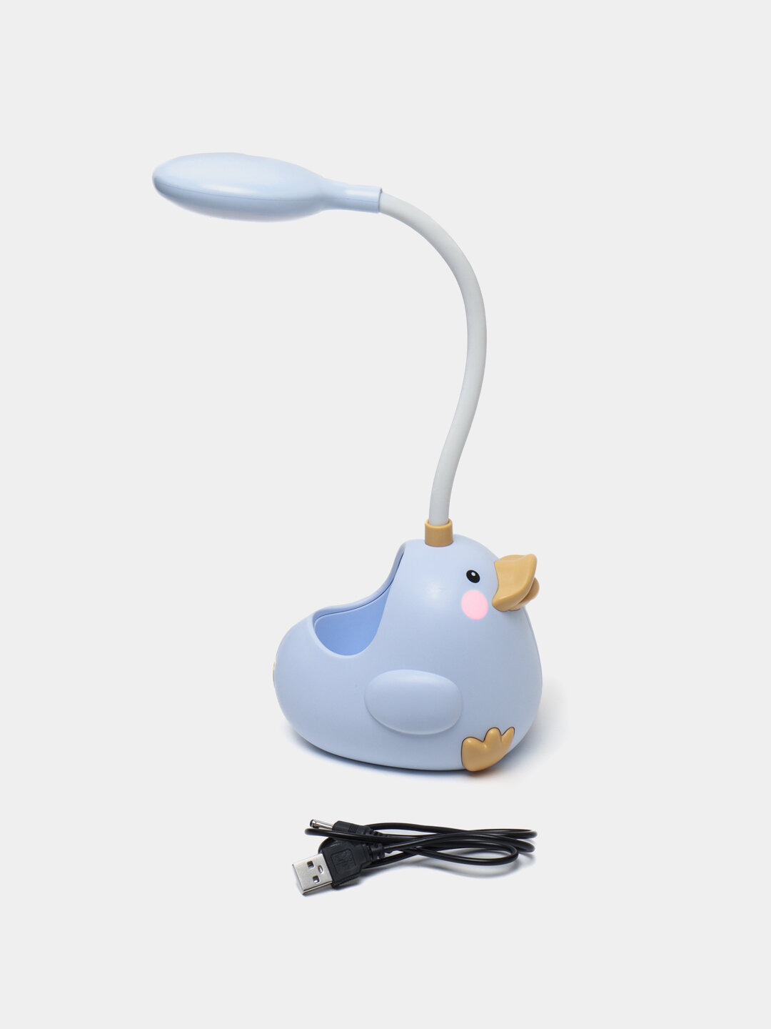 Настольная лампа "Лала" LED, 3Вт, батарейка, синий, 9.5 * 11 * 33 см