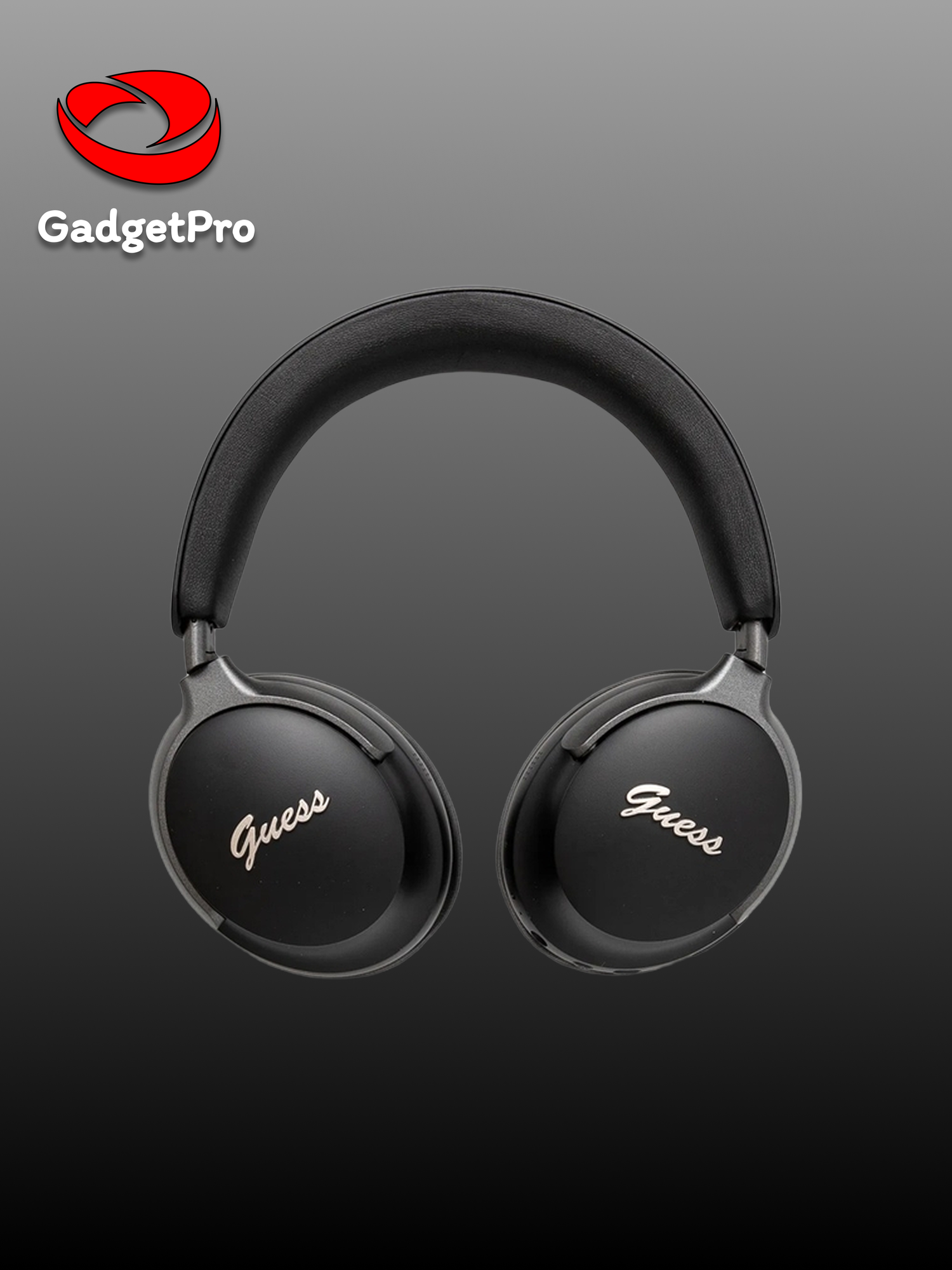 Беспроводные наушники GUESS GUBHC22PSFCSMK, Bluetooth 5.3, ANC/ENC до 32 часов работы, IPX4, серебристо-чёрные — фото 1