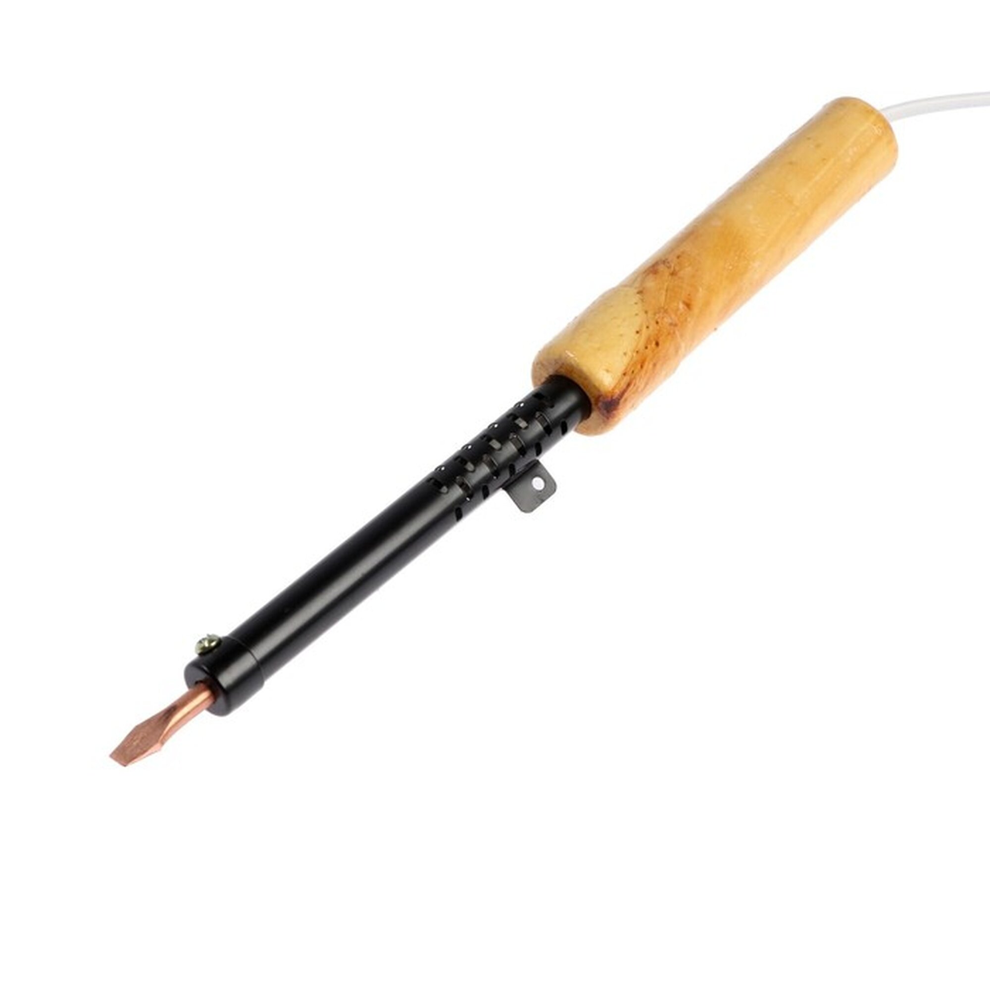 Паяльник тундра ЭПСН деревянная рукоятка клиновидное жало d=5.2 мм 65 Вт 220 В
