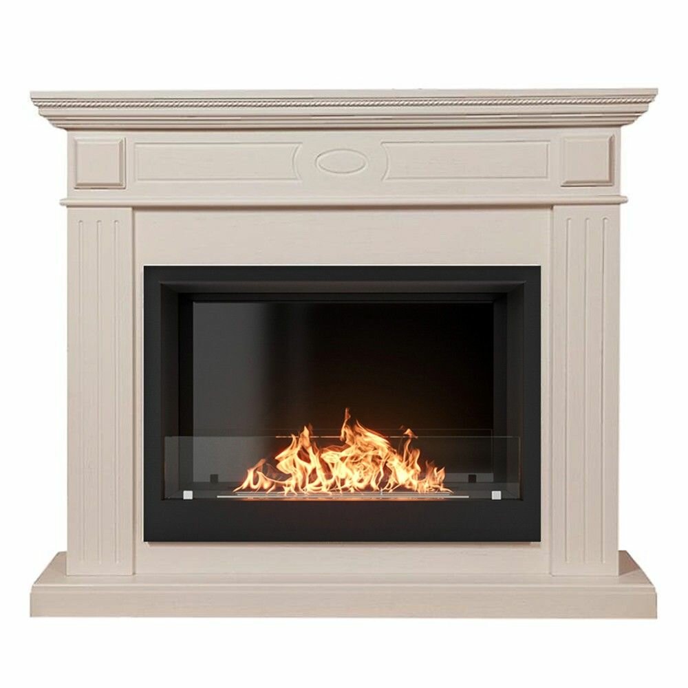 Каминокомплект: Биокамин Firelight BFP/P-2520 портал Bianco 25 шпон белёный дуб