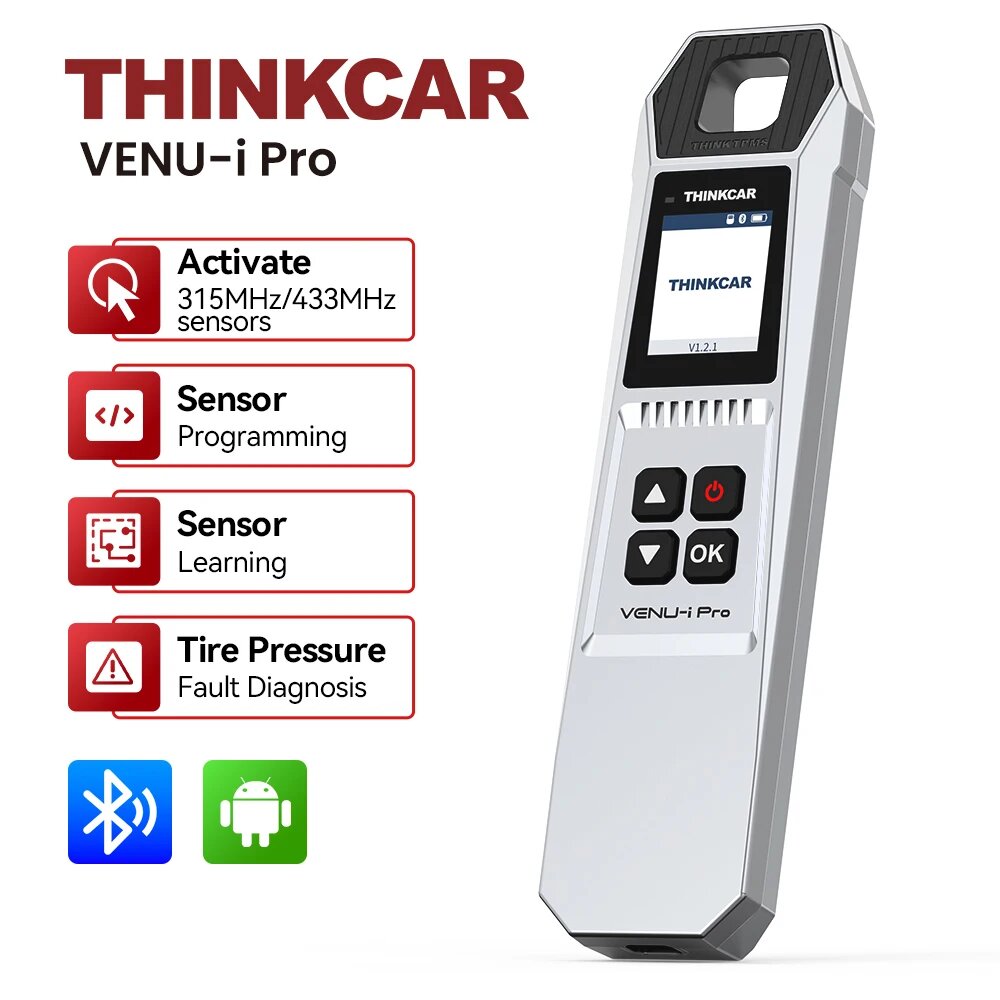 THINKCAR VENU i-Pro Диагностический инструмент TPMS для монитора давления в шинах 315 МГц и 433 МГц Программирование TPMS Активация освобождения Инструменты для ремонта, VENU i-PRO, Английский