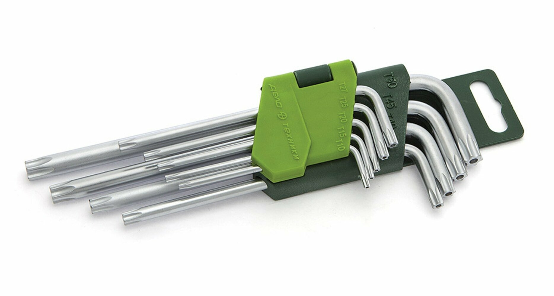 Набор ключей угловых TORX с отверстием 9шт, Дело Техники, 563591 — фото 1